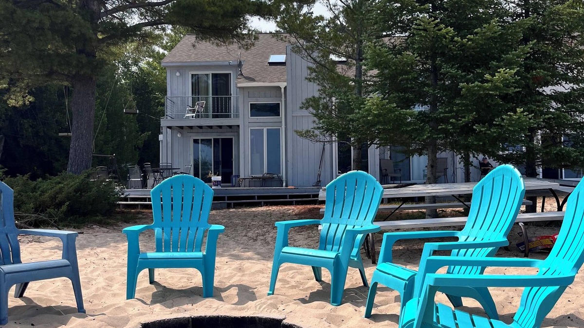 Harrisville House | Beachfront Home on Lake Huron, clean sandy beach. Fall for the changing colors!