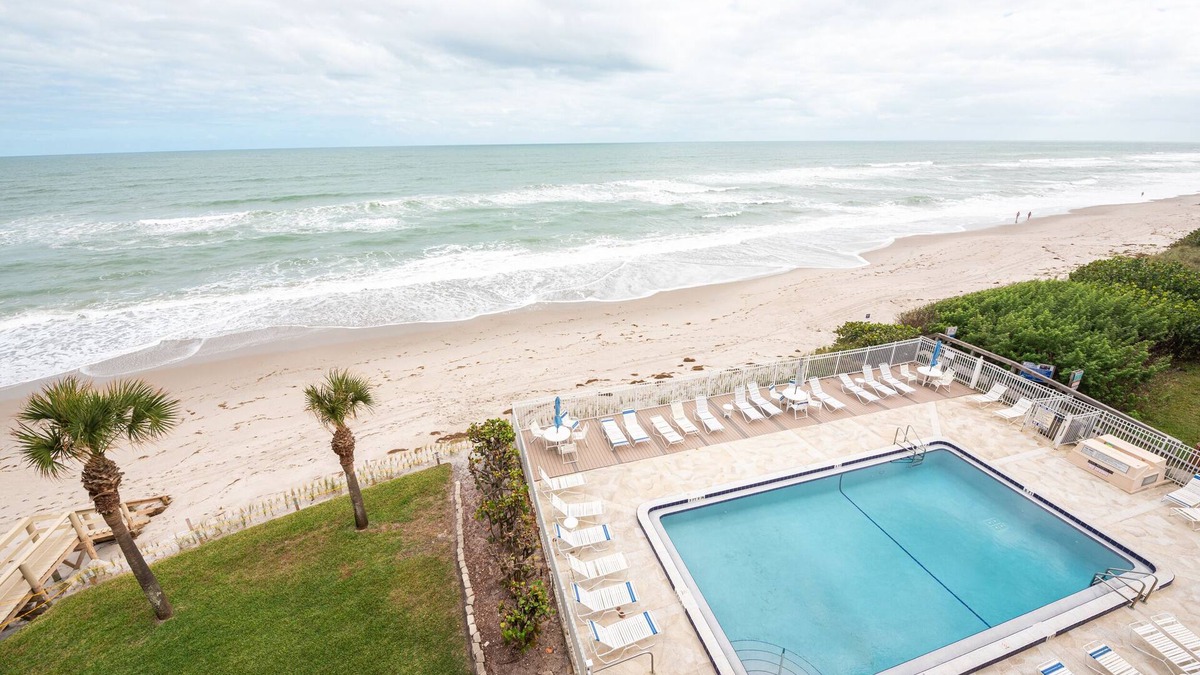 Indian Harbour Beach Condo | Beachfront updated Vacation Rental, Beautiful Views from the 5th story balcony.