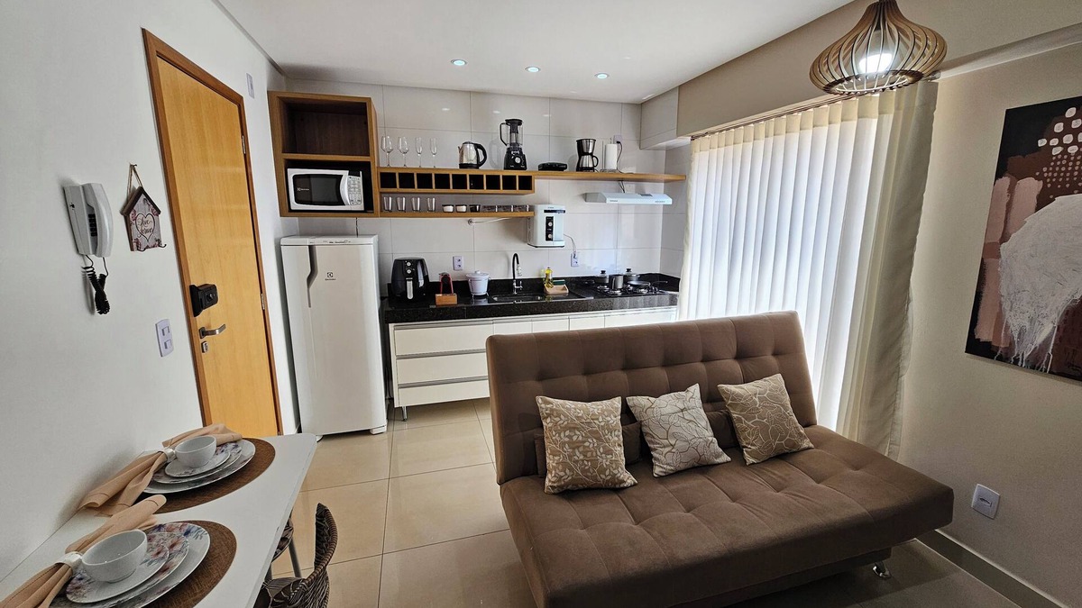 Goiania Apartment | Beautiful 1 bedroom flat next to Flamboyant Shopping Mall