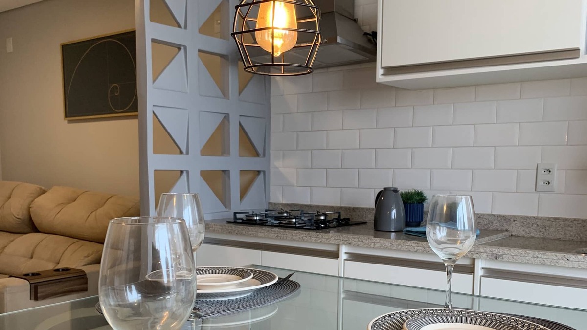 Jardim Goias Apartment | Beautiful 1 Bedroom Apartment Decorated with Charcoal Barbecue