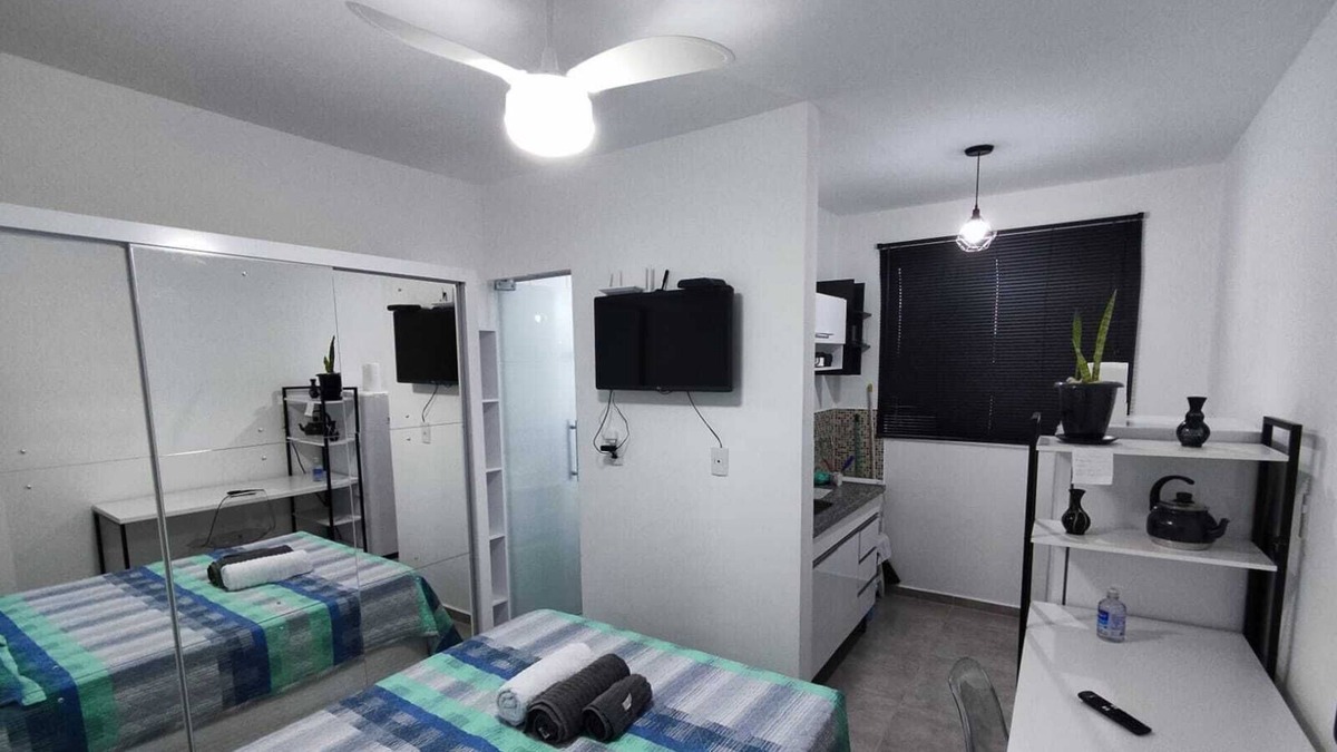 Tejuco Apartment | Beautiful and equipped kitnet 5 minutes from the Historic Center and UFSJ