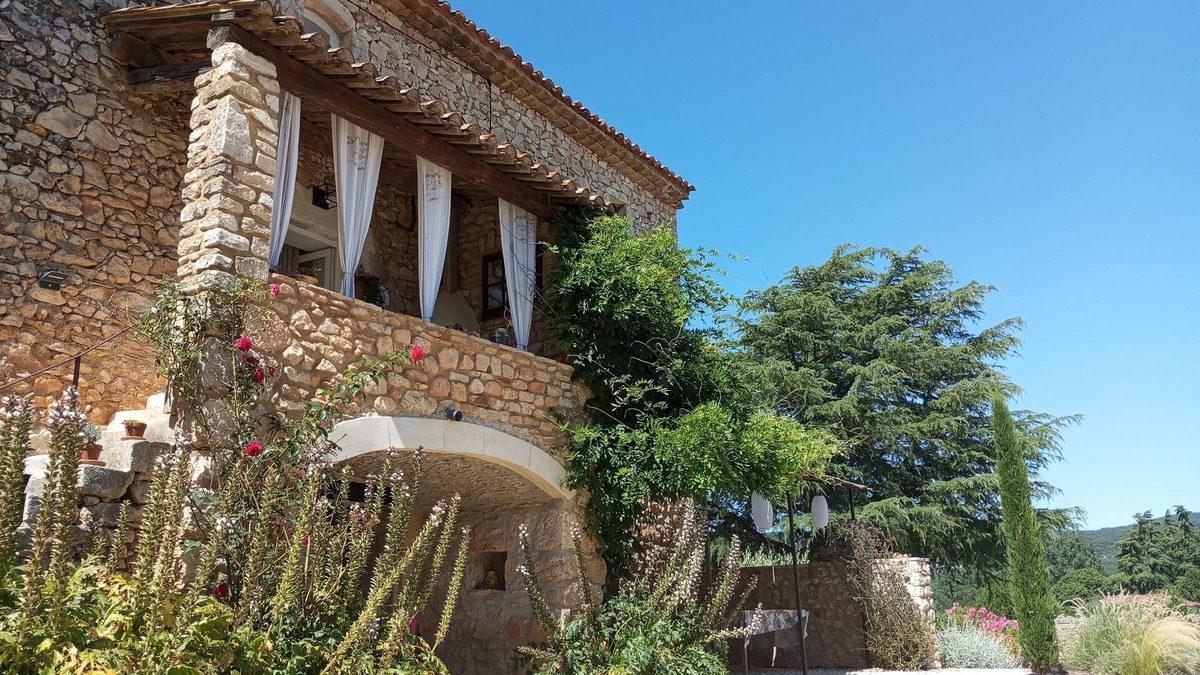 Saint-Andre-de-Roquepertuis Other | Beautiful century-old farmhouse, large converted vaulted room, land & swimming pool