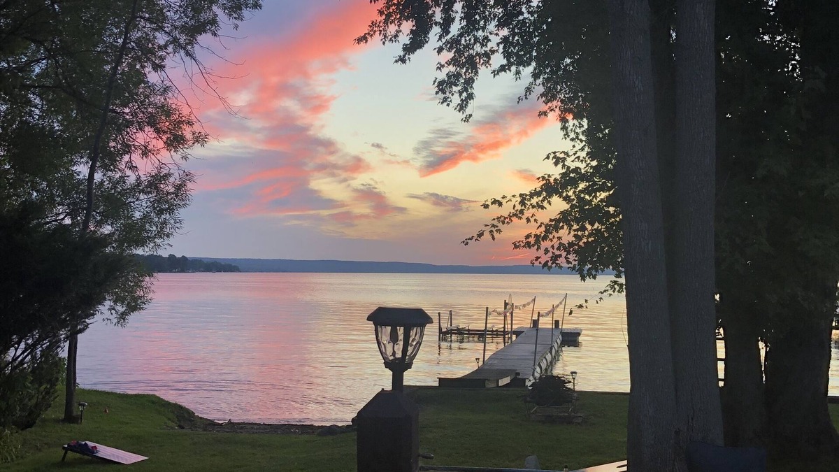Celoron House | Beautiful Chautauqua lake house in Burtis Bay with private dock, deck and yard