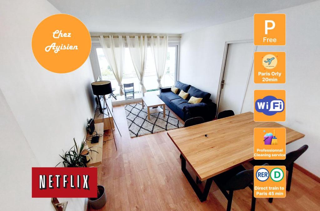 Ris Orangis Apartment | Beautiful & cosy 3 bedrooms full accommodation