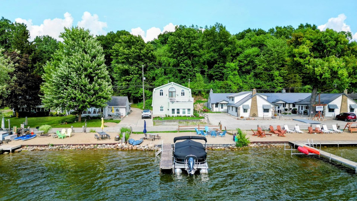 Sand Creek House | Beautiful Evans Lakefront Getaway: Private Beach, Sleeps 10!