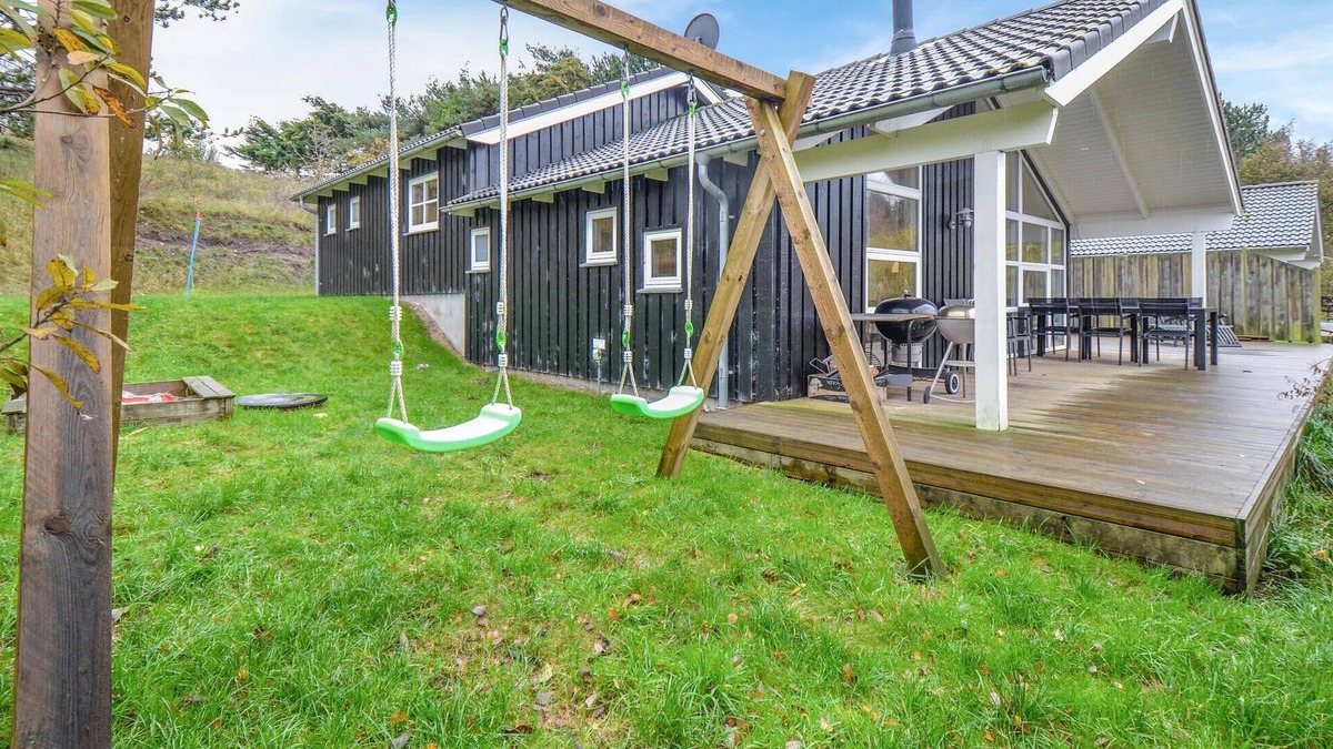 Knebel House | Beautiful home in Knebel with sauna
