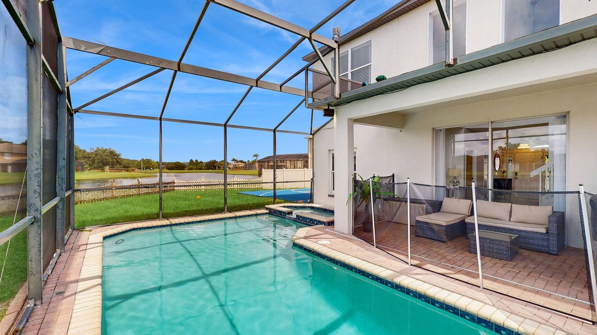 Crescent Lakes House | Beautiful home with private pool, game room and basketball court