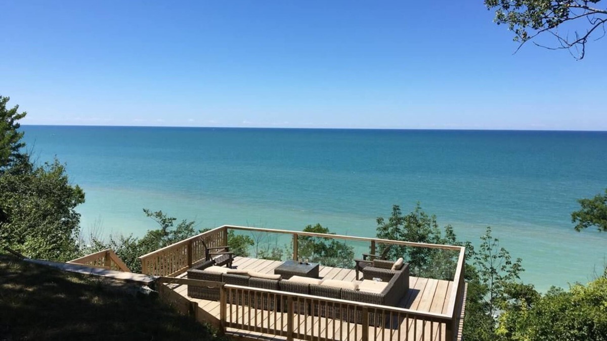 Benton Charter Township Villa | Beautiful Lakeview Property with the private beach