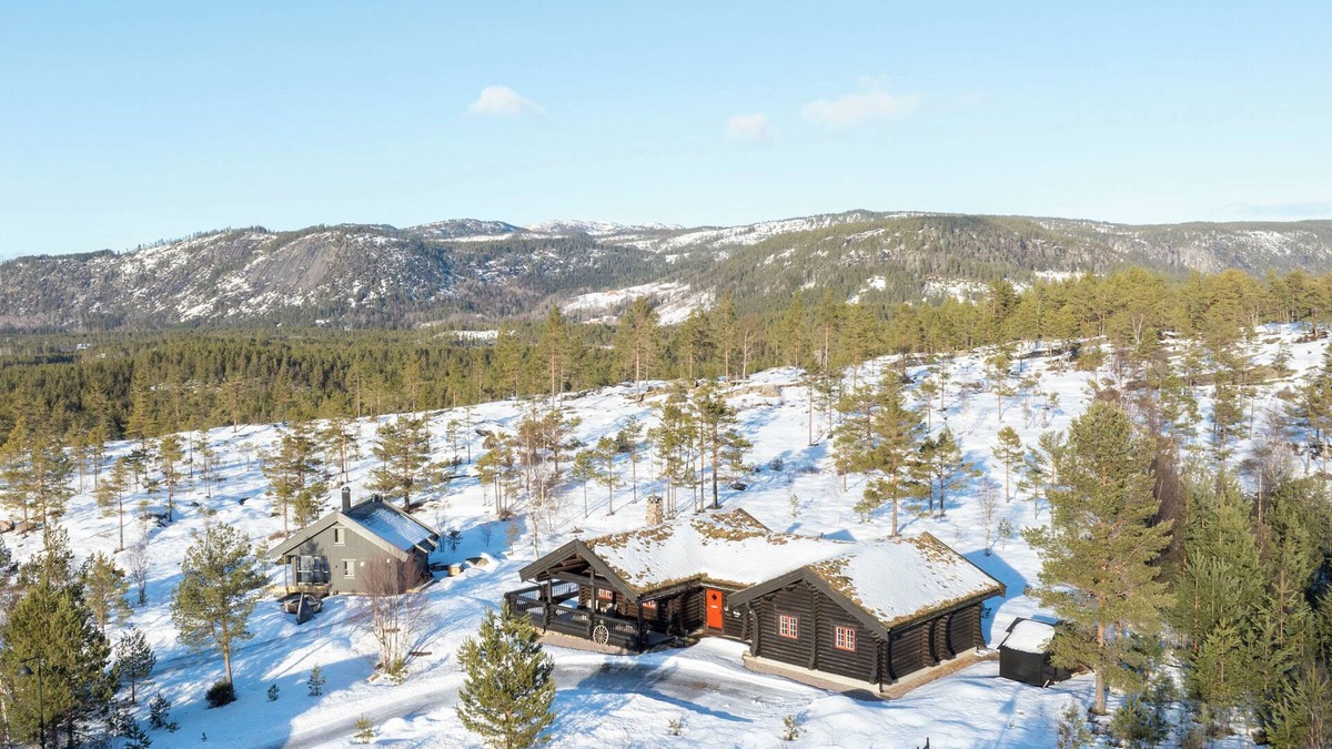 Treungen Cottage | Beautiful log cabin, 4 bedrooms with sleeping space for 12, free wifi and sauna