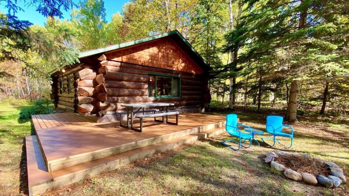 Backus Cabin | Beautiful log cabin on a private wooded lot