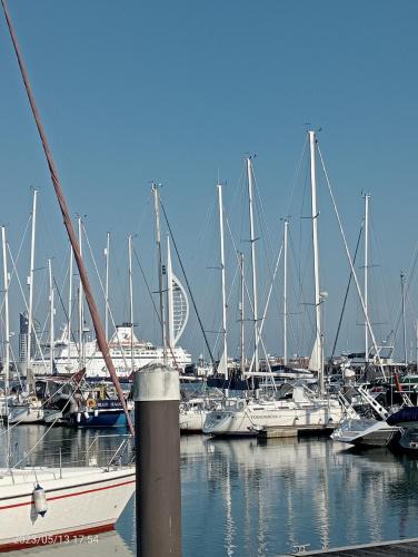 Gosport Apartment | Beautiful Marina Apartment with private garden, flexible bedrooms with zip & link beds