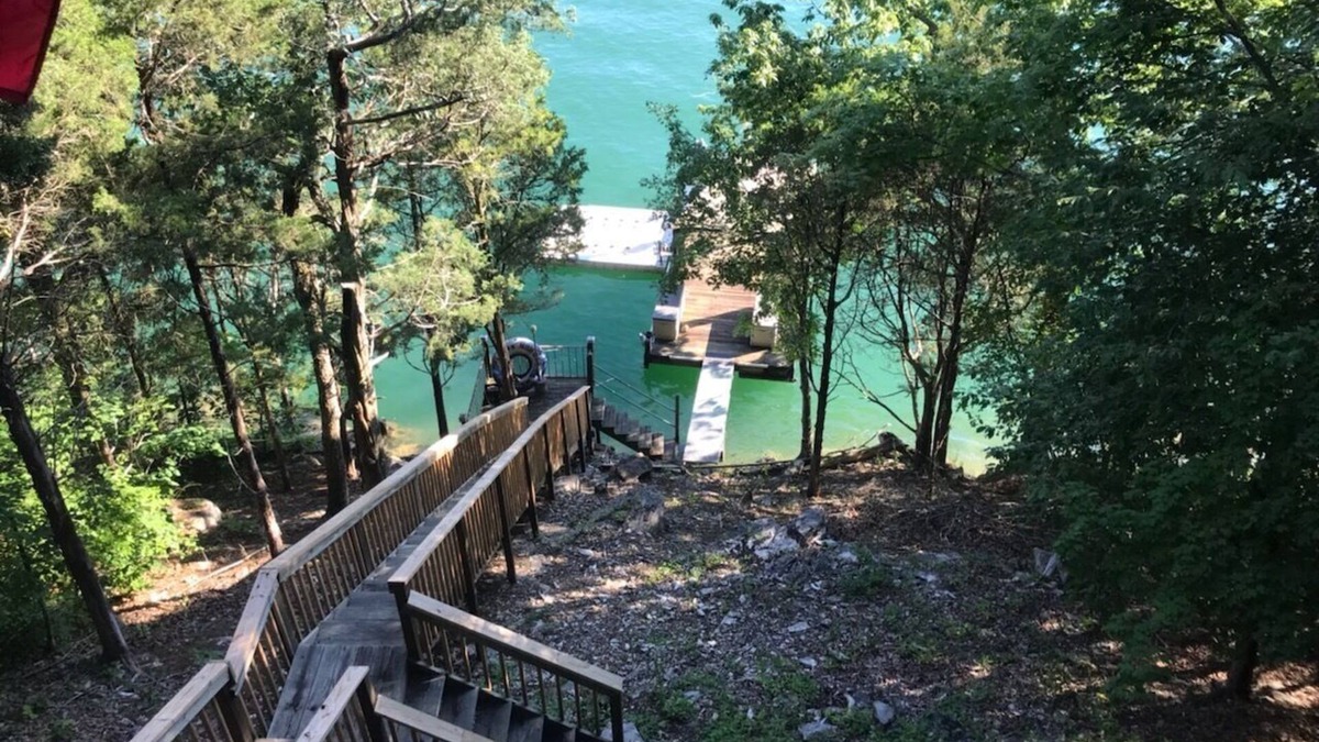Speedwell House | Beautiful Norris Lake Front A-Frame with Private Dock in Speedwell, Tn .
