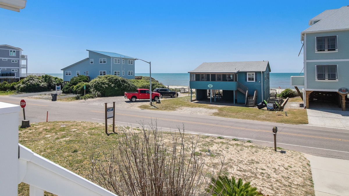 Oak Island House | BEAUTIFUL Oak Island OCEAN VIEW home only steps to the BEACH and BOAT LAUNCH!