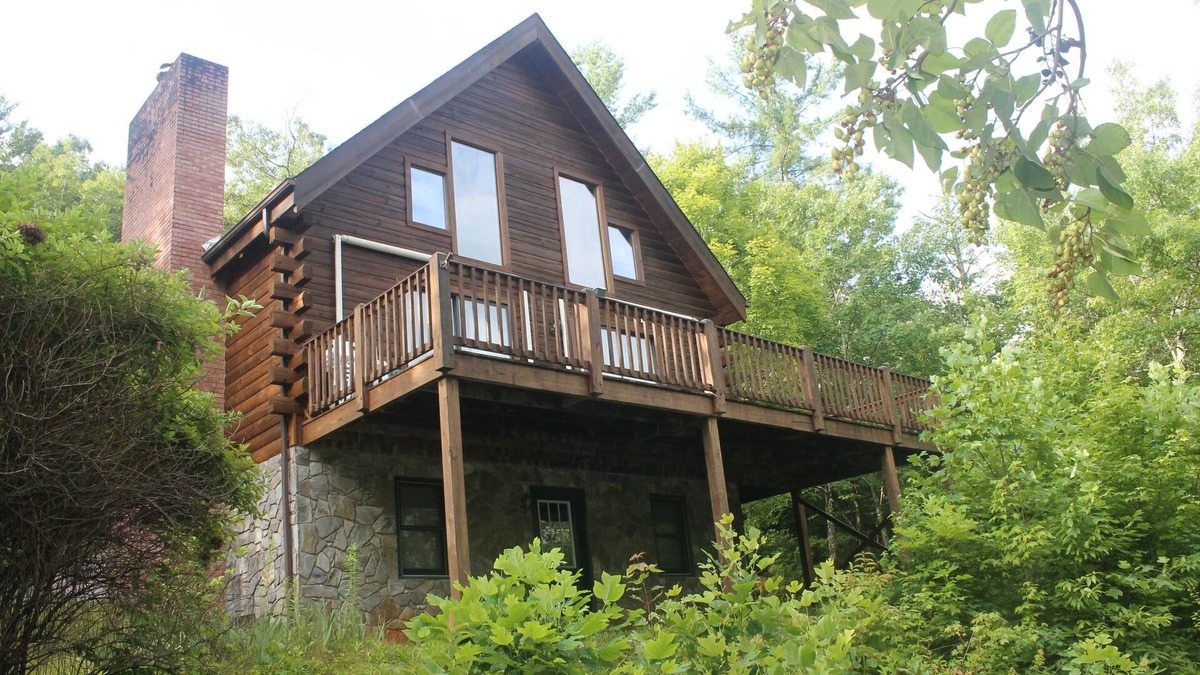 Marion Cabin | Beautiful Private Log Cabin Nestled In A Gated Community With Mountain Views.