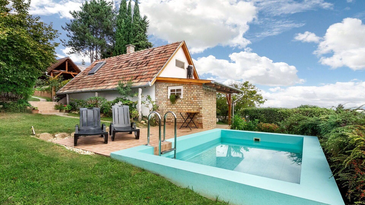 Fonyod House | Beautiful private villa with private pool, WIFI, TV, terrace, pets allowed and panoramic view