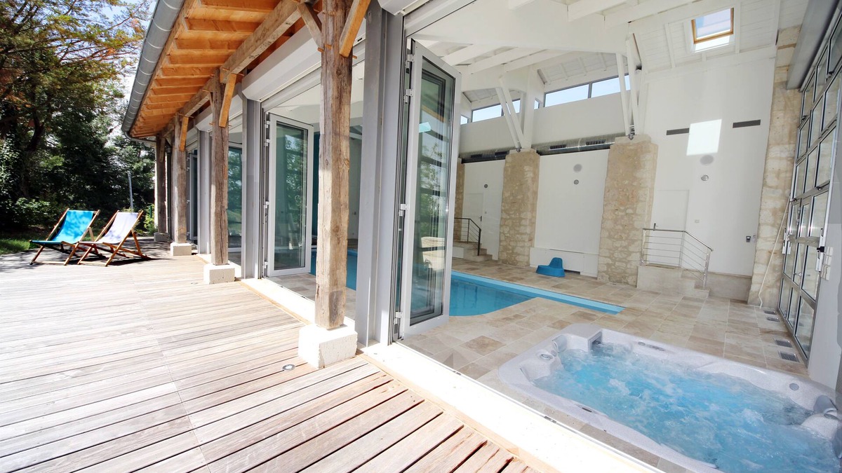 Auvillar House | Beautiful stylish converted barn, indoor pool, hot tub, tennis and outdoor pool.