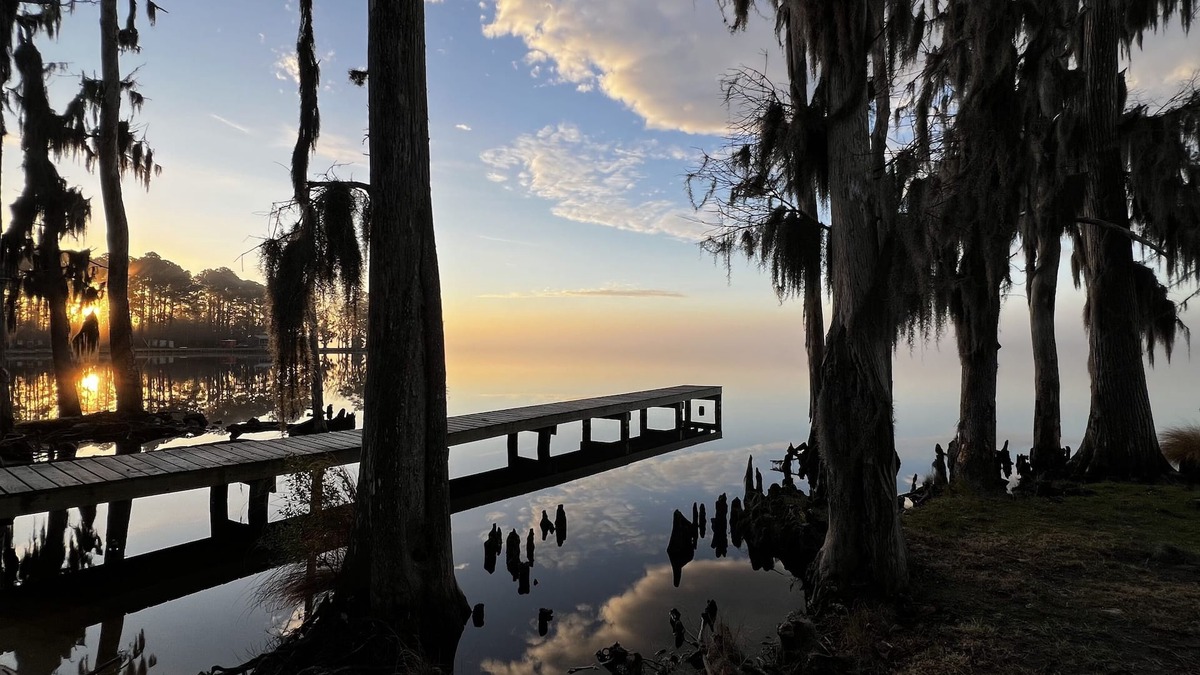 Columbia House | Beautiful sunsets, Cypress trees and Spanish moss retreat