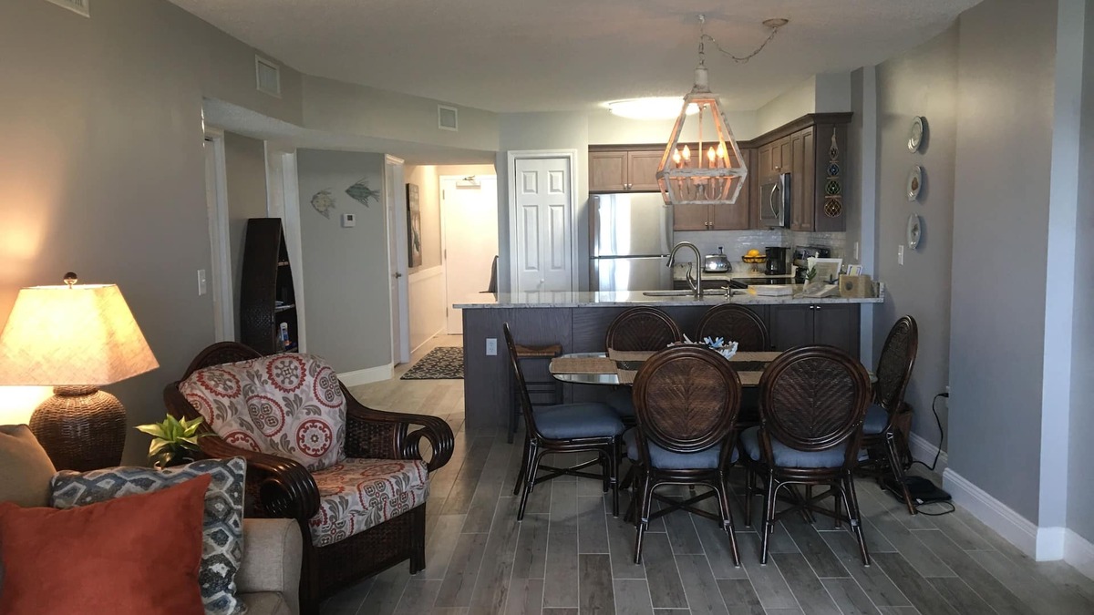 Fort Morgan Condo | Beautiful white sand and the Gulf- that’s the straight on view from this condo!