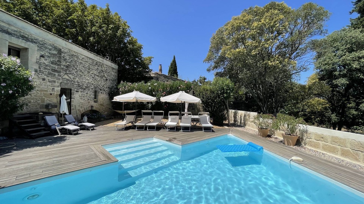 Aigues-Vives House | Beautifully restored wine makers house with private pool and lovely view