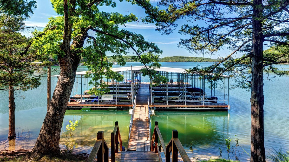 Sylvan Shores Cabin | Beaver Lake Cabin on the Waterfront with Boat Dock & Swim Deck