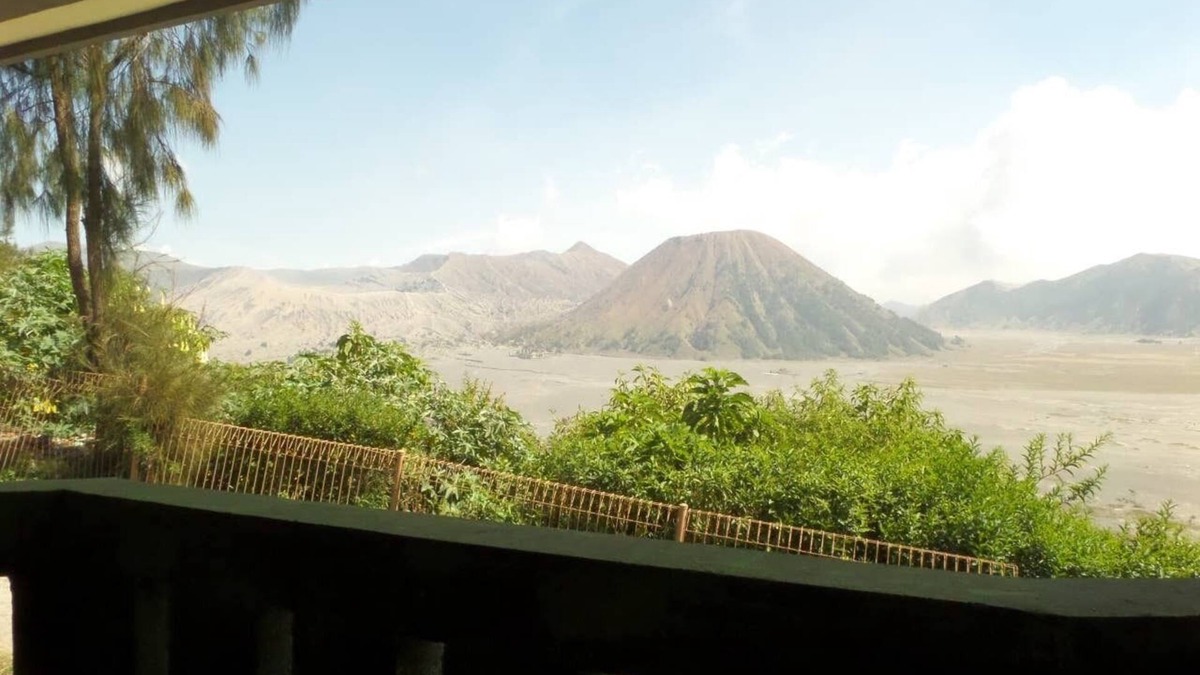Tengger Caldera Bed & Breakfast | Bedroom for 4 person view direct to Mt. Bromo