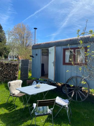 Seibranz Apartment | Bei uns im Allgäu - Gästewagen Hoimelig mit Solardusche
