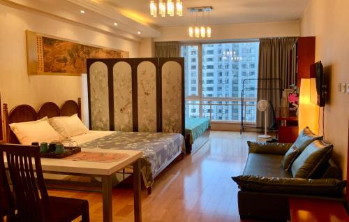 Shuangjing Apartment | Beijing City center - Deluxe Twin Bed Room with Queen beds