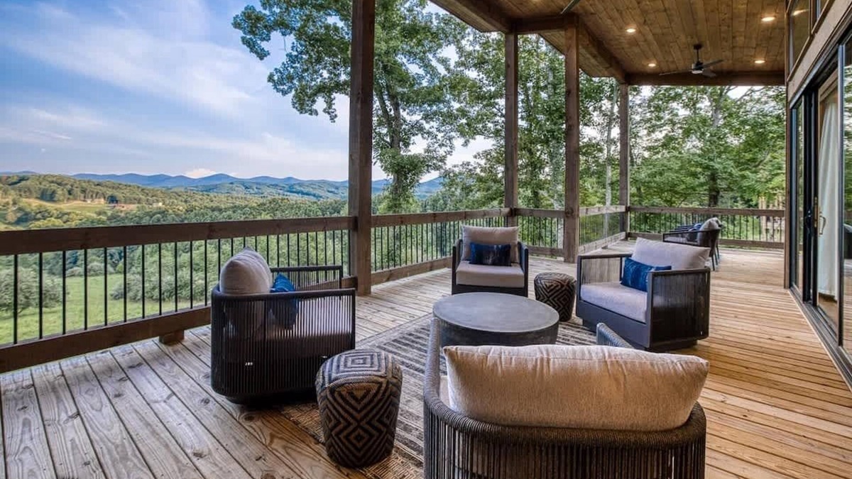 Morganton Cabin | Berry Refined - Luxury, views, hot tub, spacious