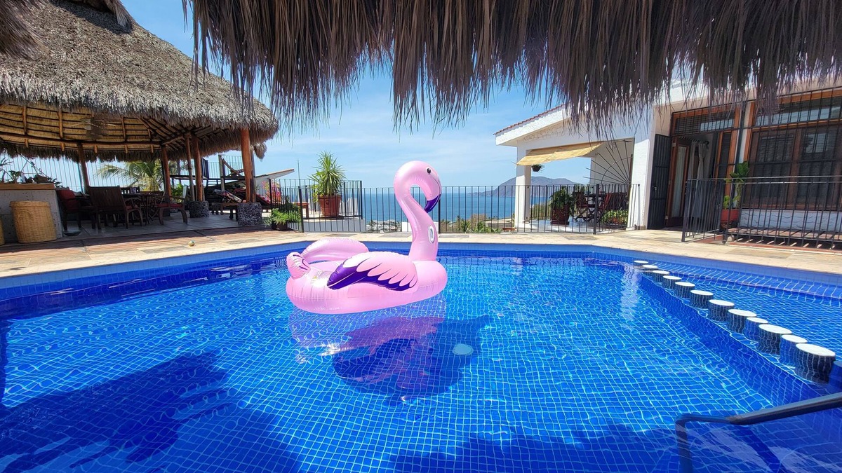 Colinas de Santiago Villa | Best Ocean Views in Manzanillo 180 degree view from king size bed all amenities