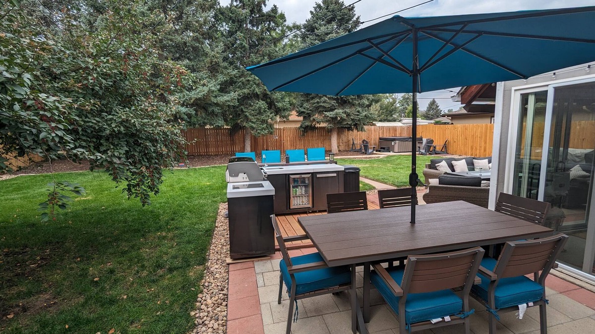 Englewood Apartment | Best Yard in Denver - Hot Tub & Outdoor Kitchen!