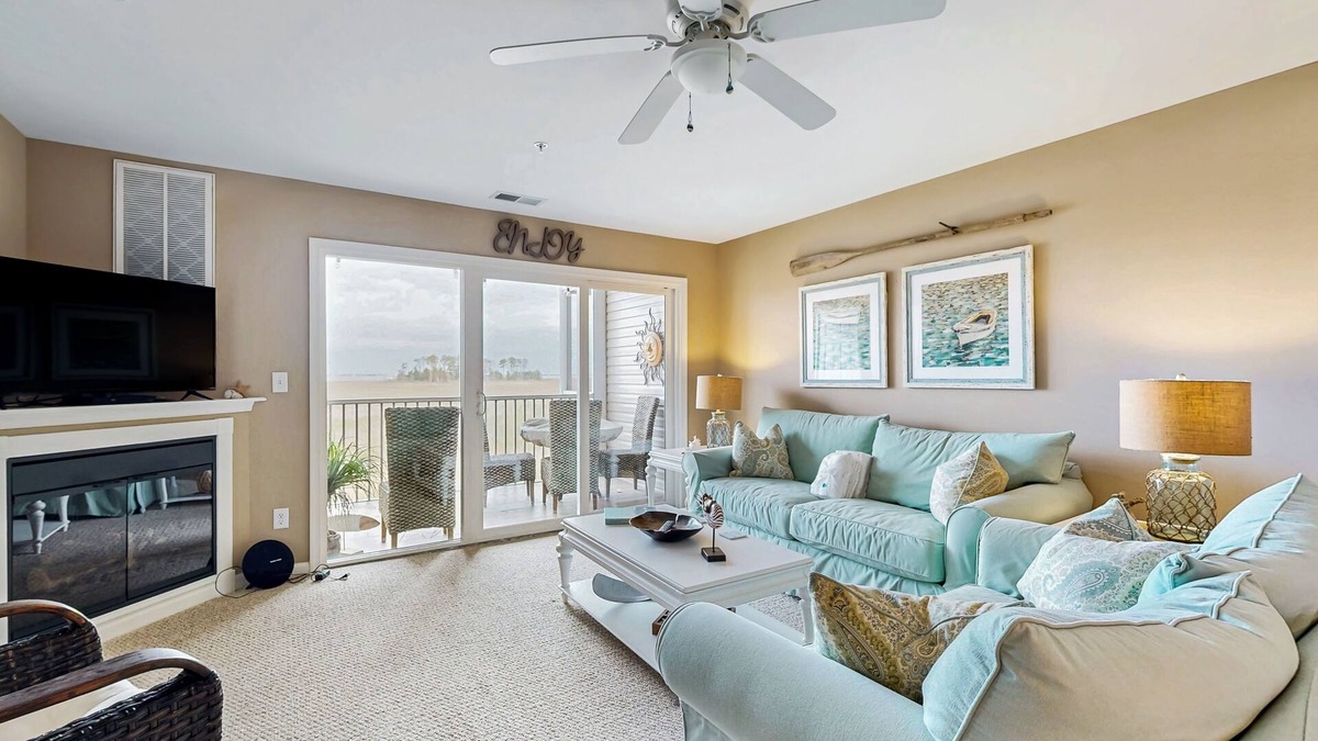 Ocean View Condo | Bethany Bay 2nd floor condo w/shared pool, tennis court, on-site golf, balcony