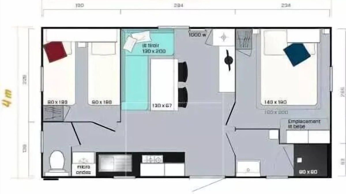 Lesperon House | Bifolia Camping Lou Payou * - Mobilhome Super Mercure Family 2 bedrooms 30m2 6 people