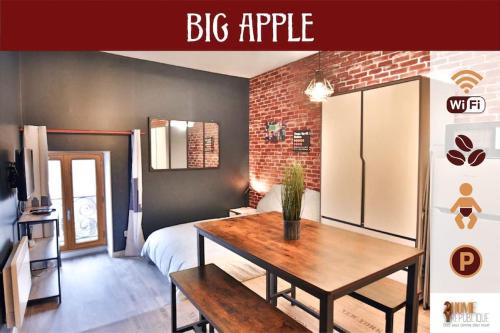Auxerre Apartment | Big Apple - Studio paisible - parking gratuit - 2 personnes - Village Vaux 3 minutes Auxerre