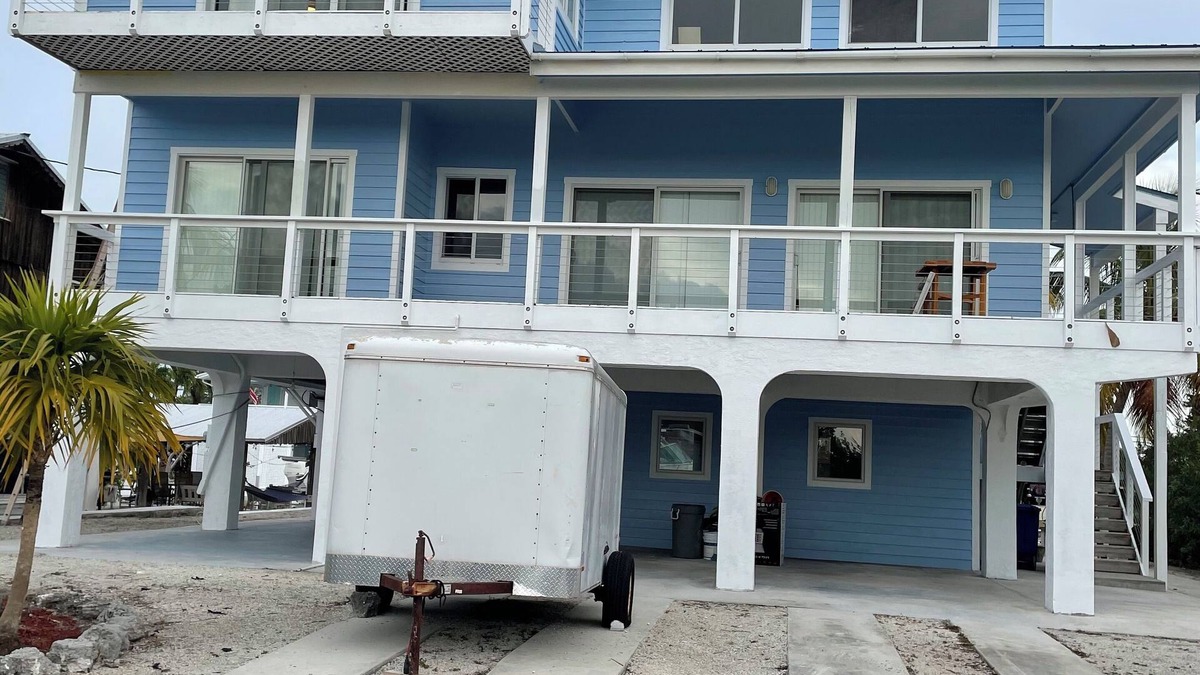 Big Pine Key House | Big Pine House, 4/2 two story, canal access 75 ft dock and stunning Bay view.