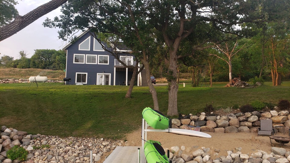 Clinton House | Big Stone Lake Cabin Rental - Dock Fishing, Beach, Kayaks, Firepit, Views!
