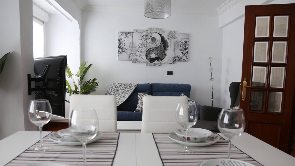 Portugalete Apartment | Bizkaia Bridge with Terrace and Views of the Estuary