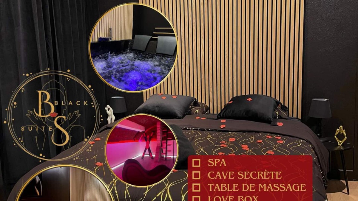 Saint-Quentin Apartment | ⚜️Black Suite⚜️- Spa & Cave secrète