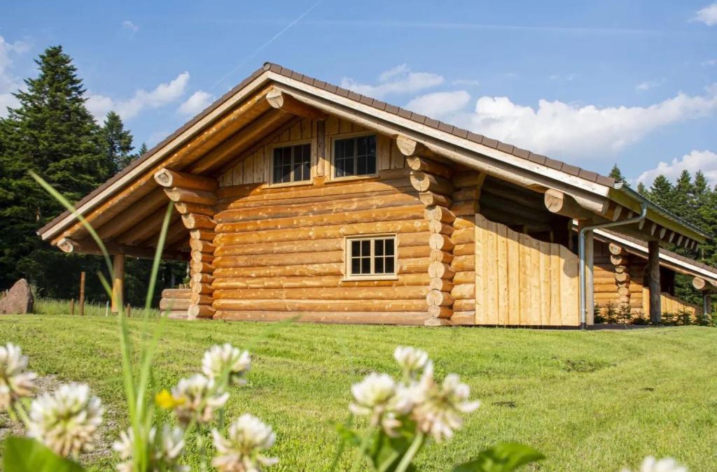 Glatten House | Blockhaus Almhütte Hofblick