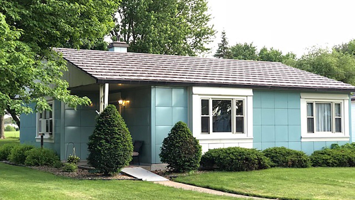 Grand Ridge House | Blue Steel Lustron - Rare - Near Starved Rock Country