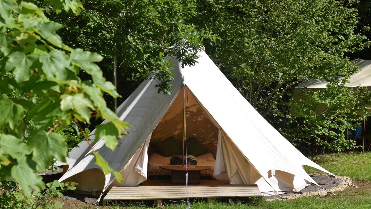 Cullompton RV Rental | Bluebell Brook CampnSecluded camping in 13 acres of magical meadow and woodland.