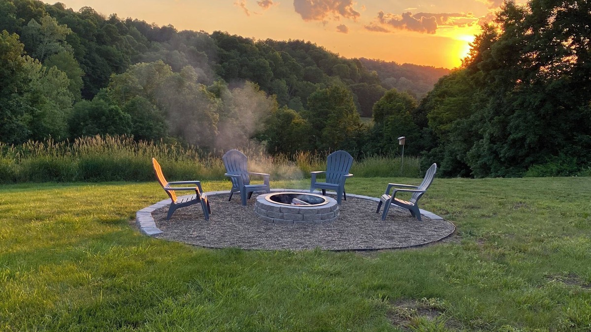 Guysville House | Bluebird Hill - rolling hills, meadows, large deck, fire pit, 3 bedroom, 2 bath