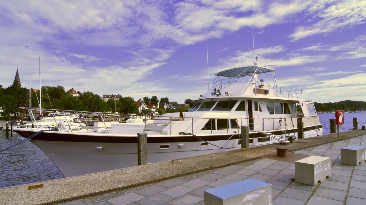 Eckernfoerde Boat Rental | Boat 'Ocean Motion' with Sea View, Private Terrace and Wi-Fi