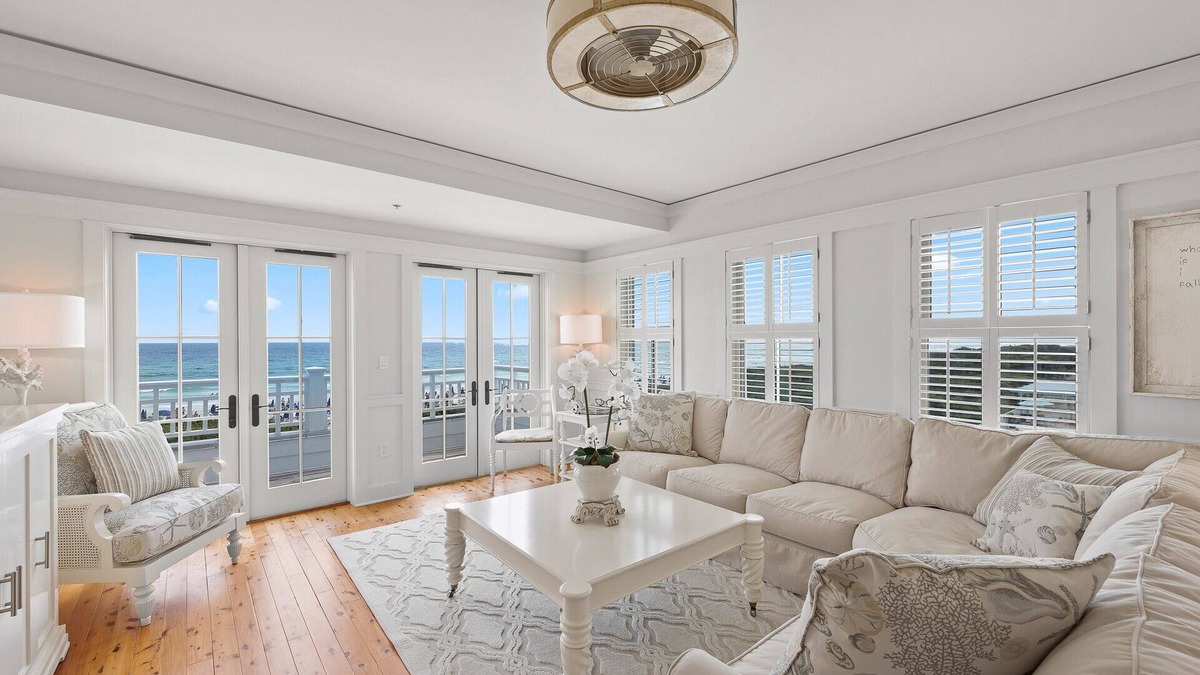 Gulf District Condo | Book a Fall Getaway! Beachside #22 - Gulf Front in Watercolor! 2 Large Gulf-front Balconies!