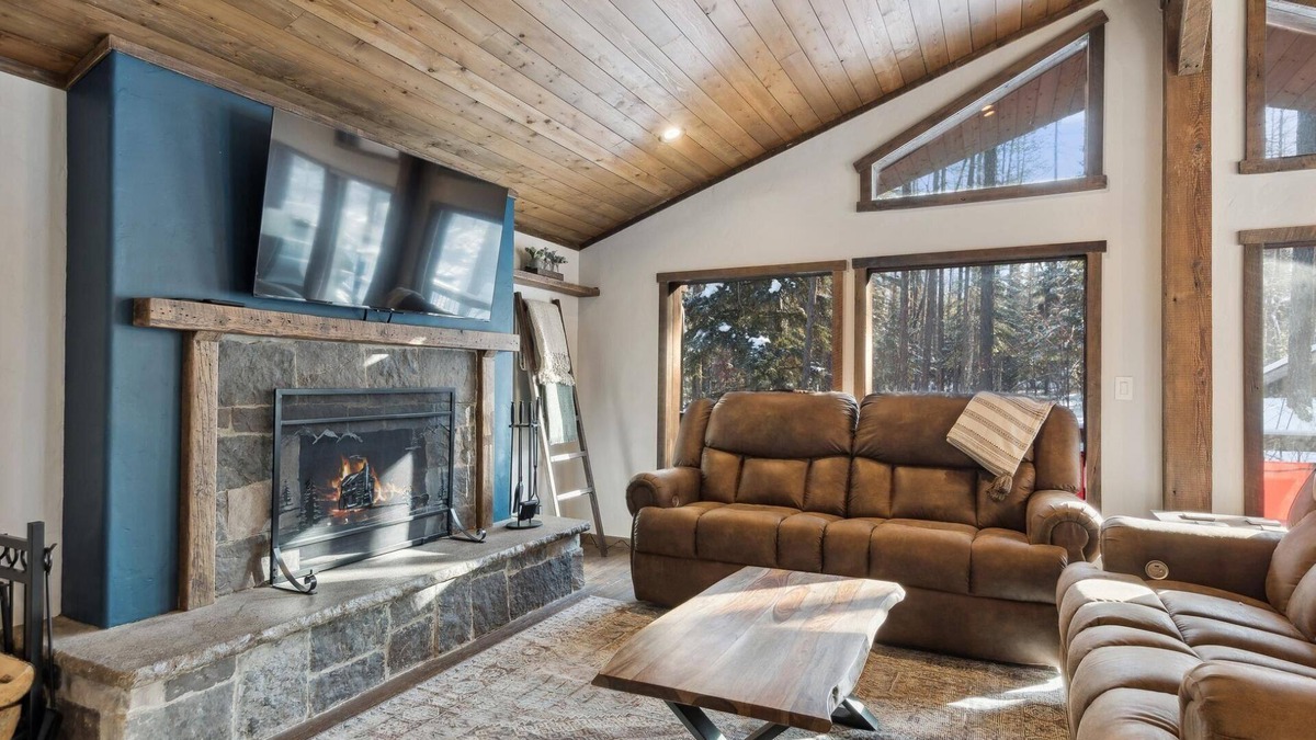 Whitefish Cabin | Book A Holiday Stay! Beautiful Montana Log Home with Stunning Forested Views!