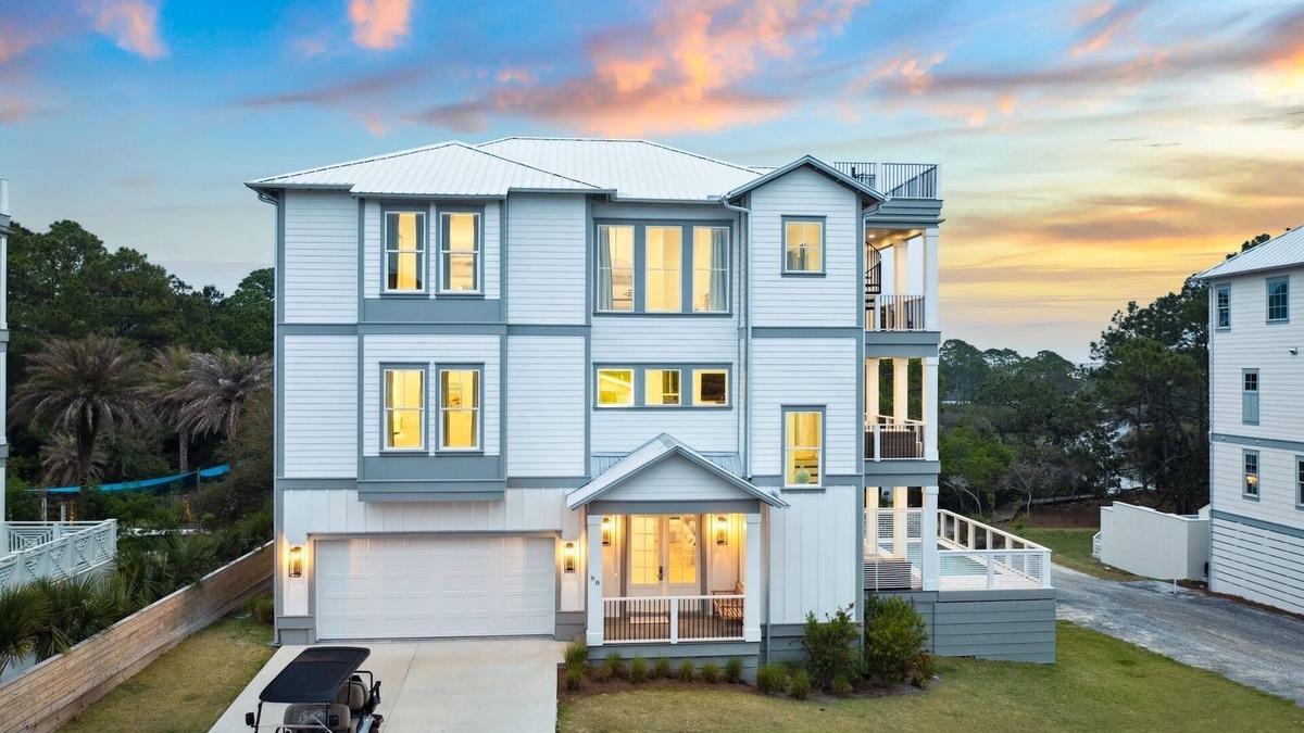 Sugarwood Beach House | Book for Fall! Private Pool! Serene Views! Adult Bikes! Short Walk to the Beach! Low-Speed Vehicle!