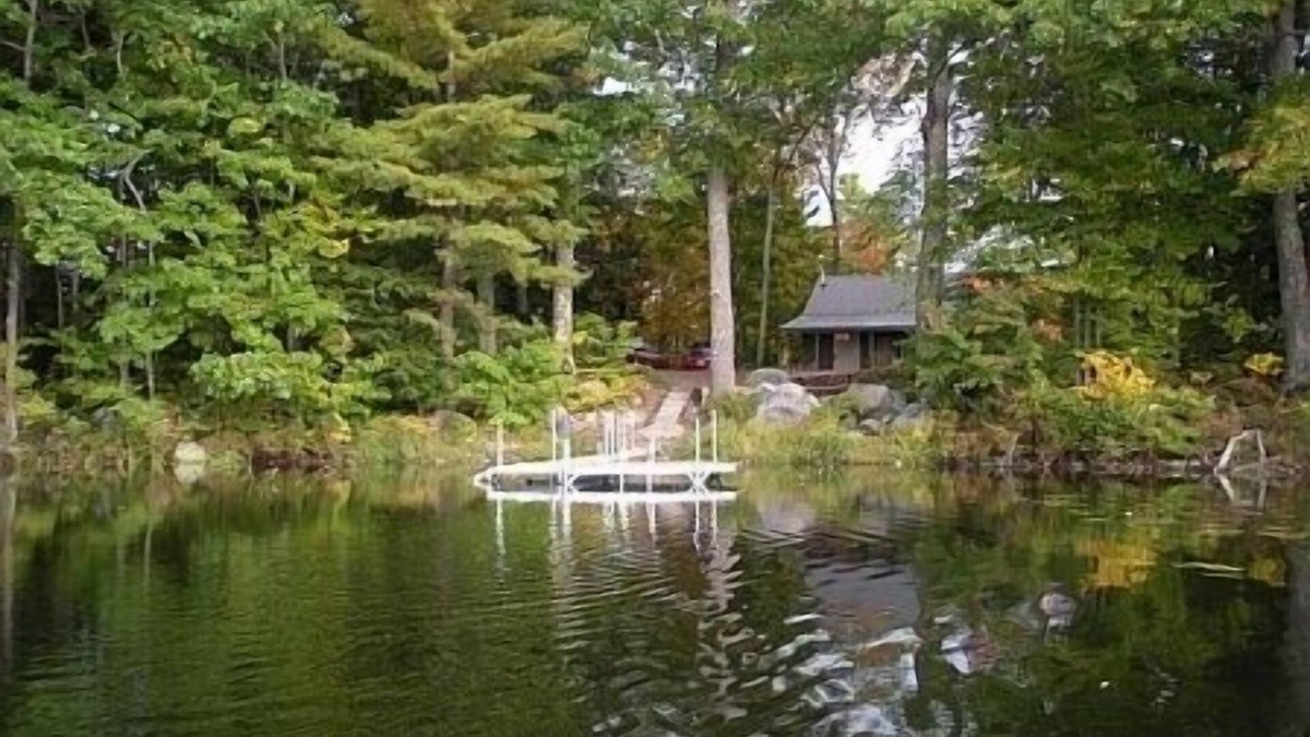 Farmington Falls Cottage | Booking for 2025. Lakefront, private, dog-friendly, canoe, 2 kayaks, pedal boat.