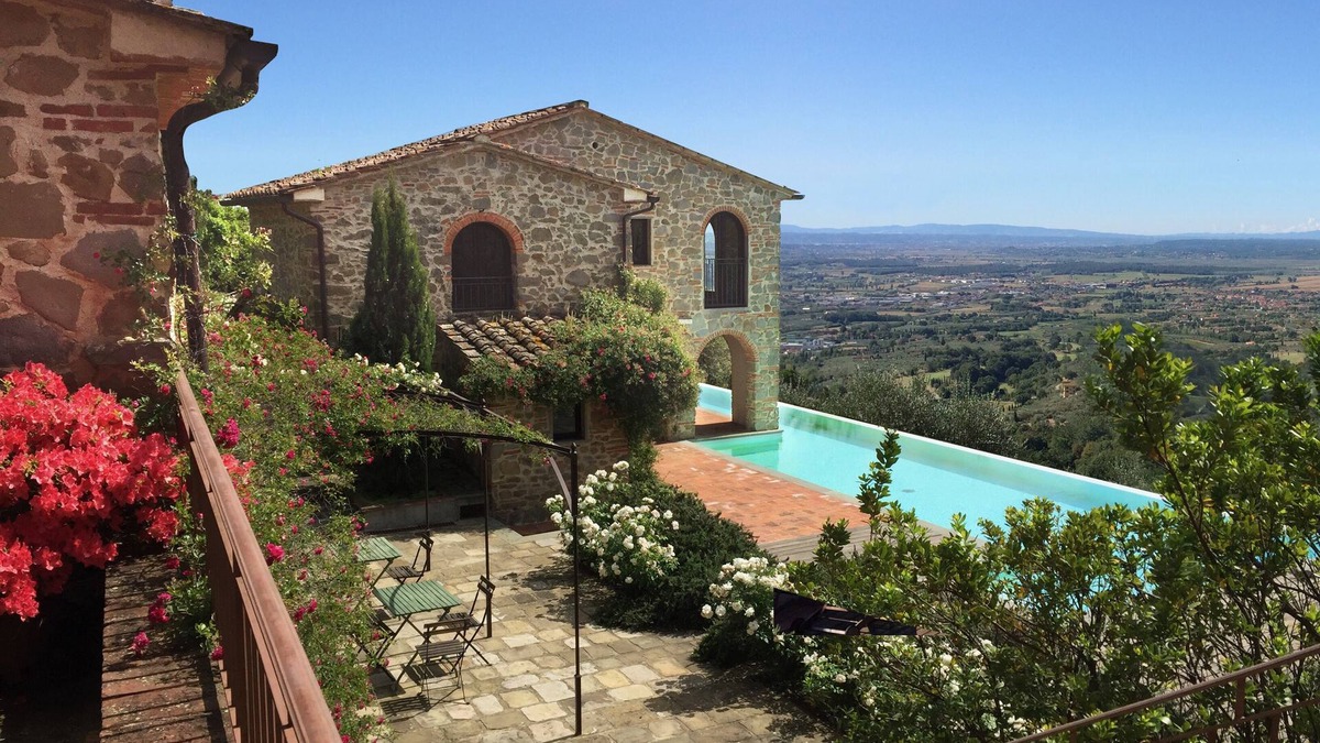 Giugnano Villa | Borgo in Montalbano by Secret Hills, villa with waterfall pool with view