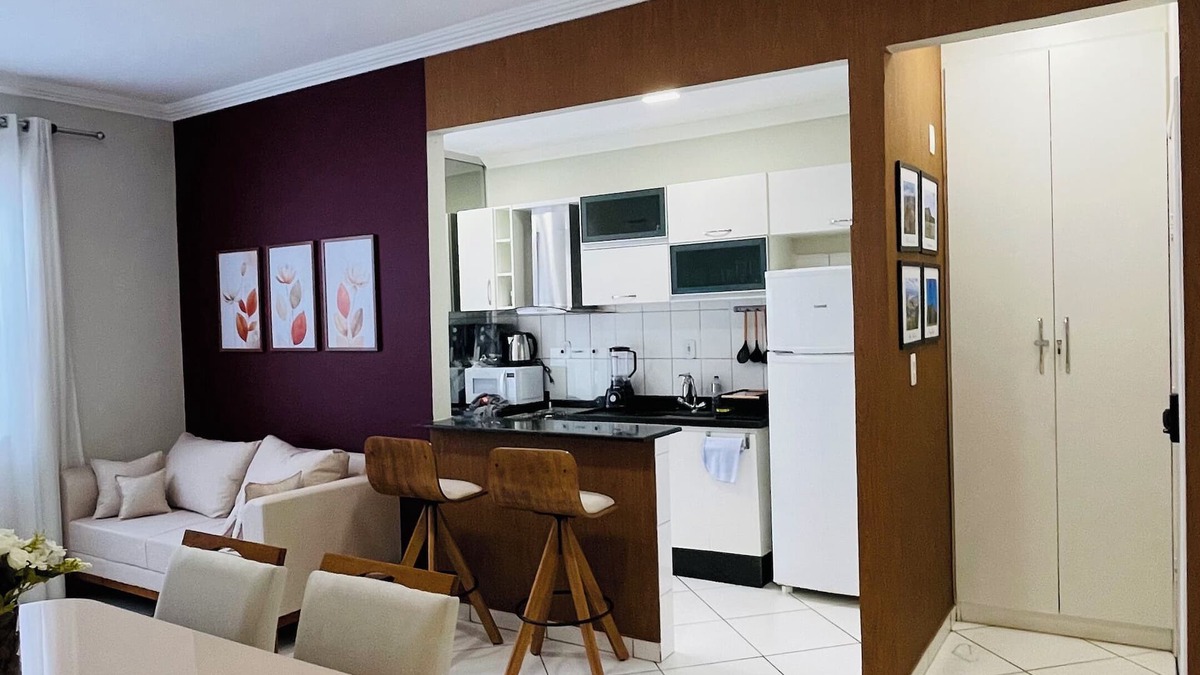 Santos Dumont Apartment | Apartment with queen bed, smart TV, garage, air and Wi-Fi. Pets allowed