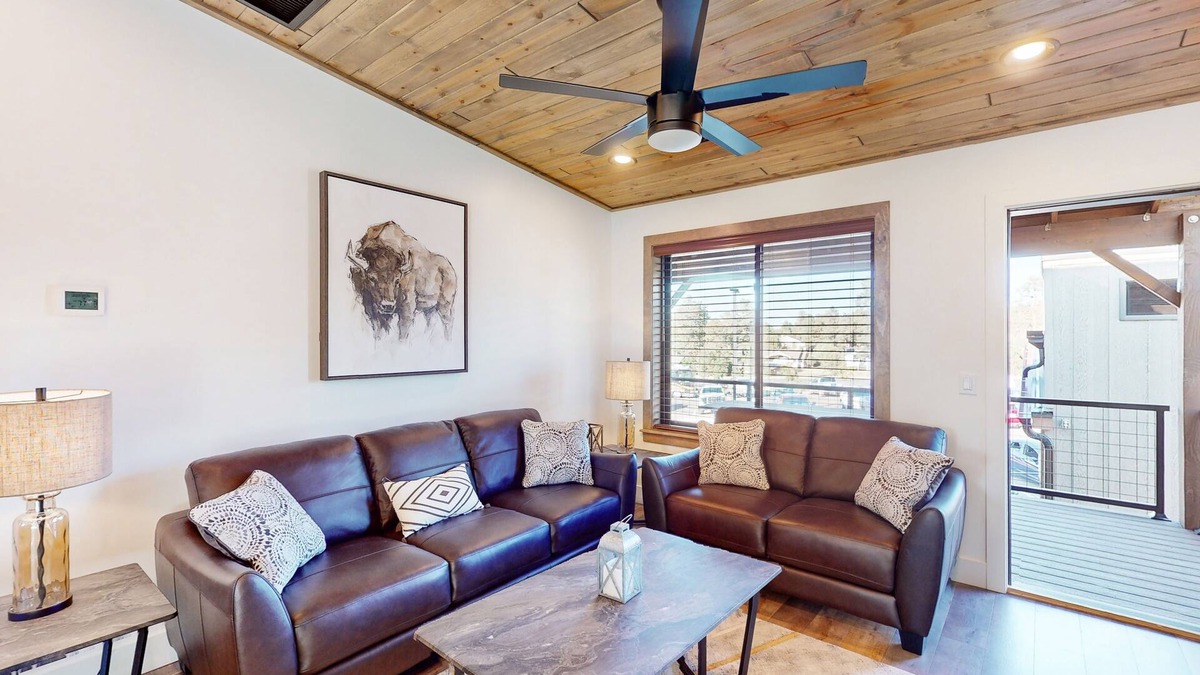 Torreon Condo | Brand-new condo with deck, mountain views, central AC, fireplace