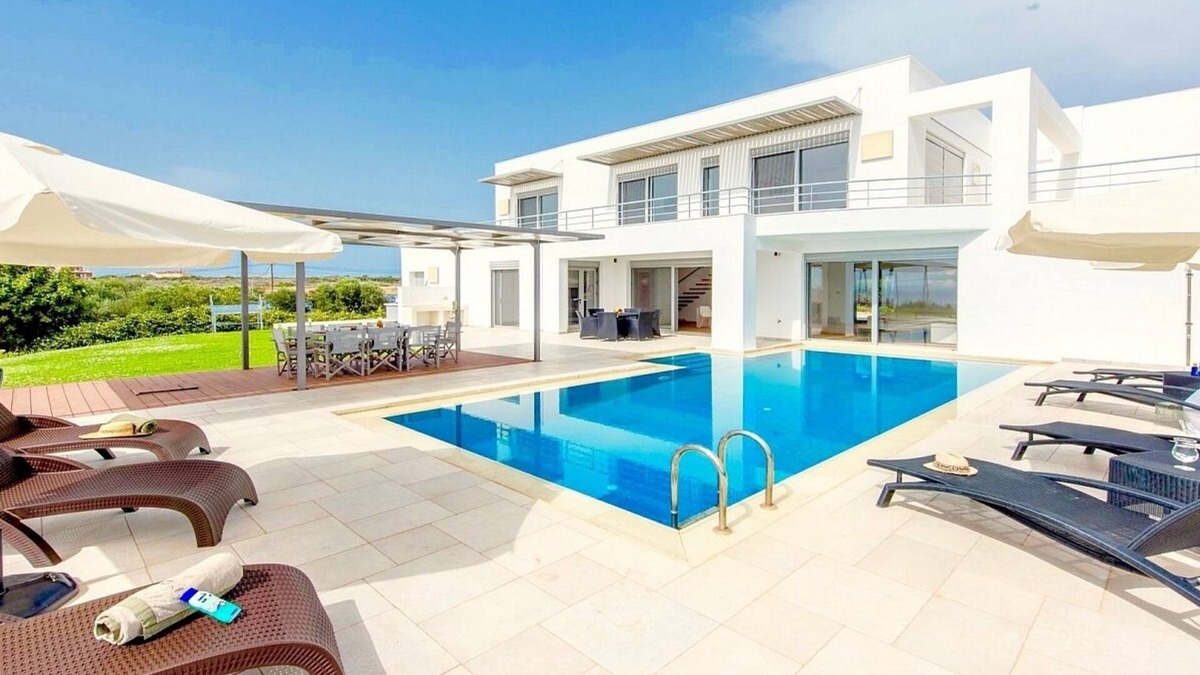Stavros Villa | Brand New Unique Villa with Private Pool, Amazing Sea Views and 500 m to the Beach!